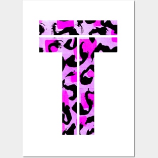 Copy of Letter T Watercolour Leopard Print Alphabet Posters and Art